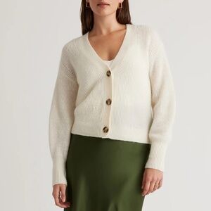 Quince Alpaca Wool Cropped Cardigan